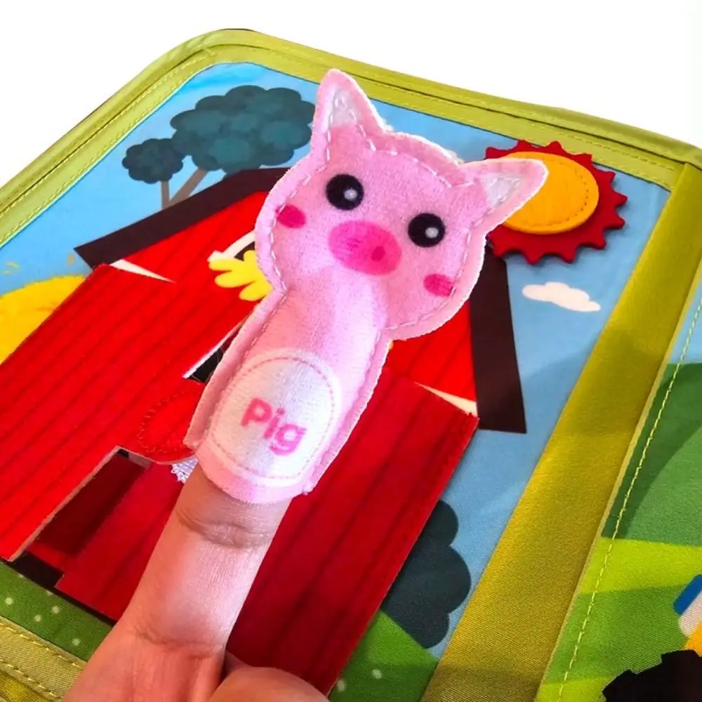 Educational Montessori Felt Quiet Book Farm Animal Learning Toys_voghion.com