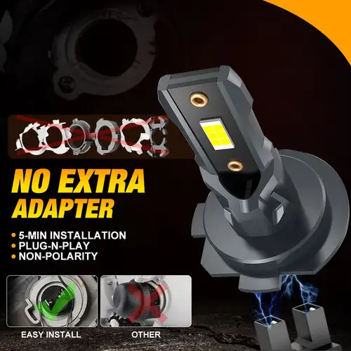 2Pcs 22000LM H7 LED Headlight Bulb 12pcs CSP 3570 Car Headlamp Auto Mini Canbus H7 Led Bulb Turbo Light 6500K 12V 110W - Image 4