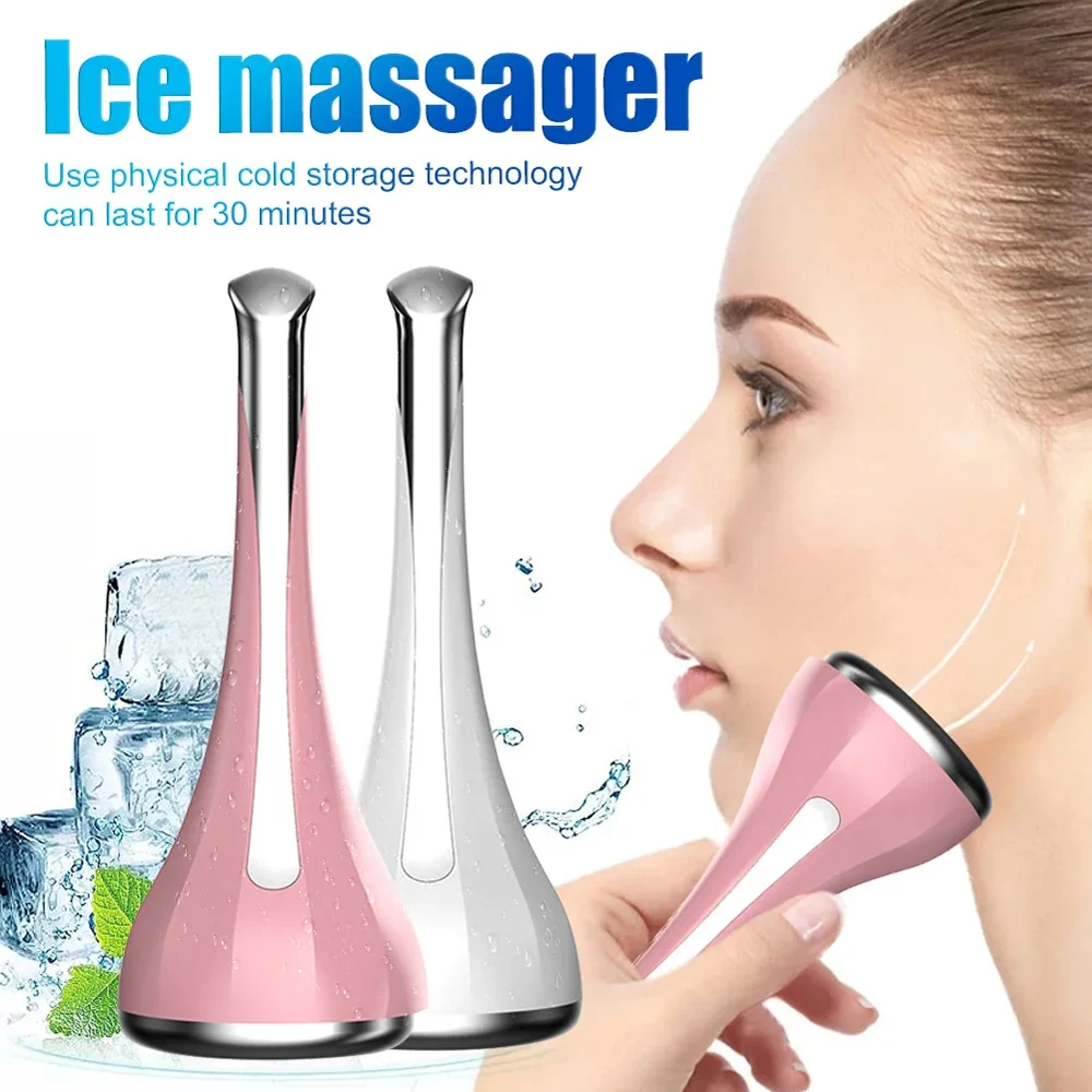 Face Ice Roller Massager Ice Hammer Facial Massager Reduce Eye Bags Relieve Redness Allergy Sunburn Shrink Pores Cold Hammer