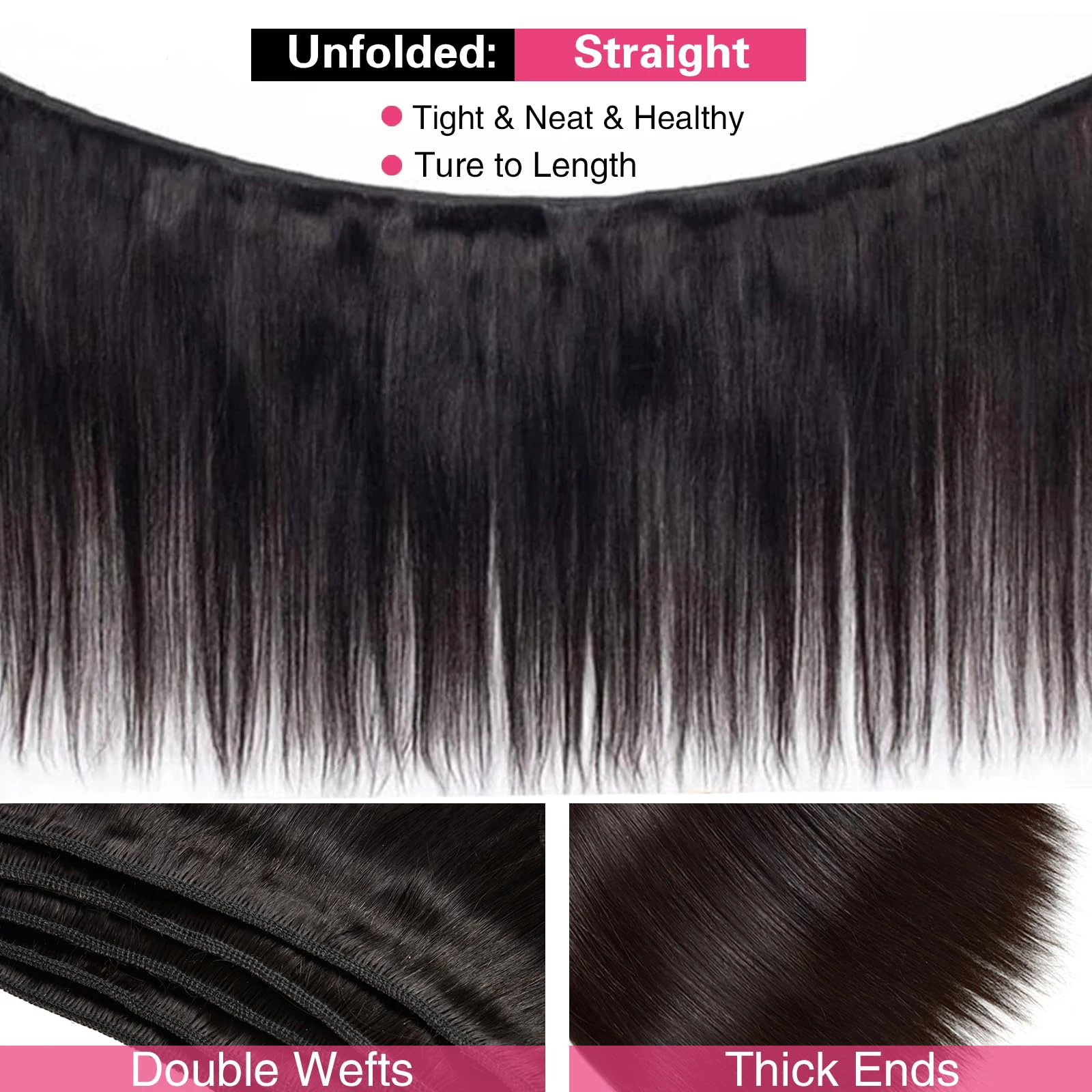 Brazilian Hair Weave Human Hair Bundles 26 28 30 Inch Bone Straight 100% Raw Virgin Remy Human Extension 1/3 Bundles Weft