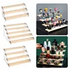 3-5 Layer Acrylic Wood Display Stand Cupcakes Perfume Cosmetic Holder Showcase Organizer Doll Mini Figure Toy Model Storage Rack 2