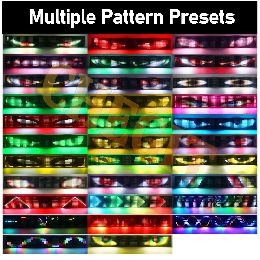 2M Big Devil's Eye App Control DIY Programmable Flexible Screen Led Truck Eye Led Display Car Sign Animation Led Matrix Panel
