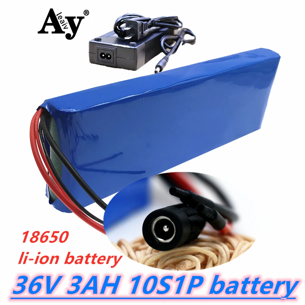 

2021 new 36V battery 10S1P 3Ah 42V 3200mah 18650 lithium ion battery pack ebike electric car bicycle scooter belt 20A BMS 500W