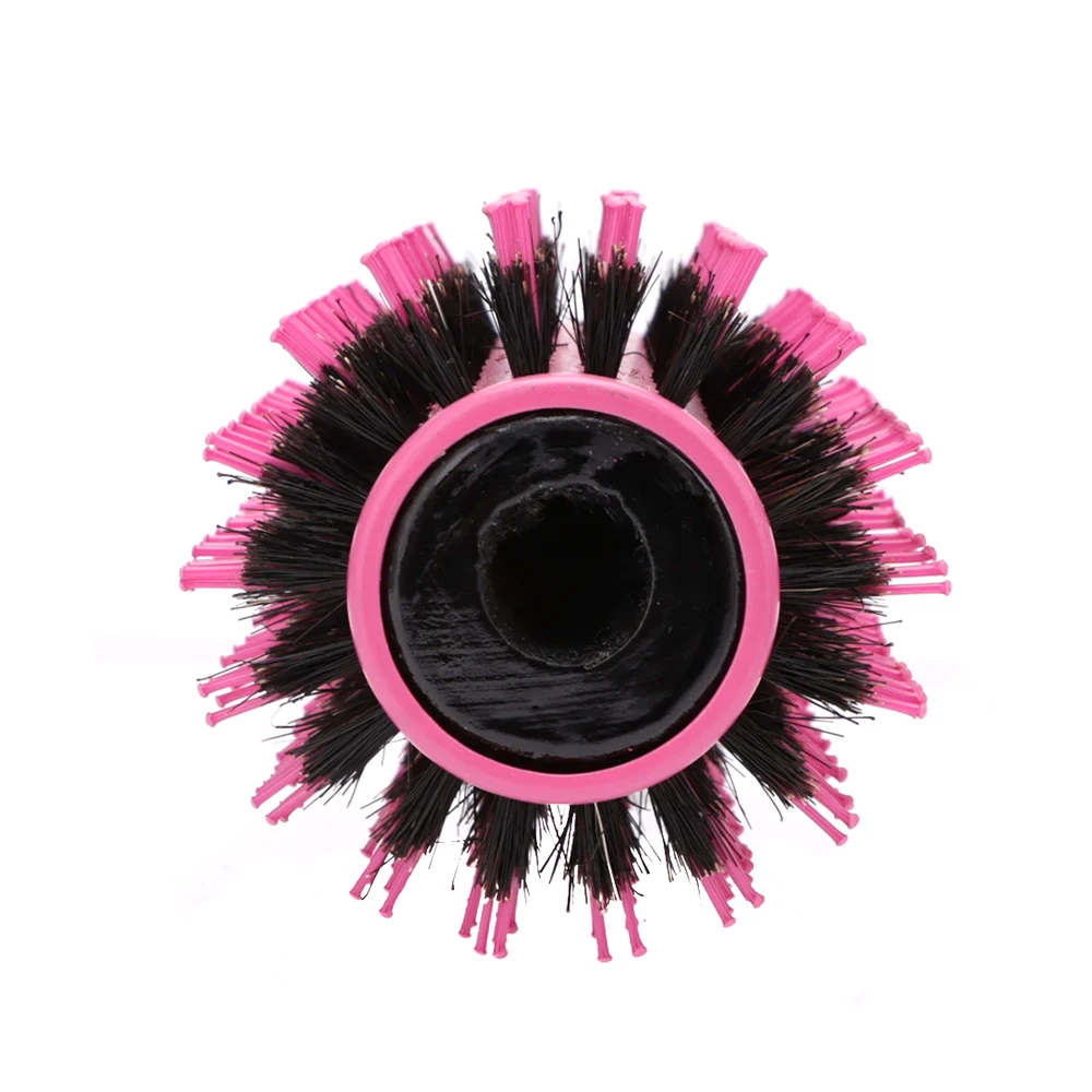 Round Hair Comb Brush With Boar Bristle Mix Nylon Styling Tools Professional Ceramics Ion Hair Brush Hairdressing Supply 4