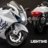 1:9 SUZUKI Hayabusa GSX-1300R Alloy Racing Motorcycle Model Diecast Metal Street Sports Motorcycle Model With Light Kid Toy Gift 3