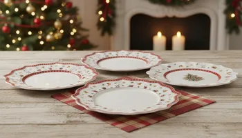 12-Piece Christmas Dinnerware Set for 4 – Festive Porcelain Plates & Bowls 1