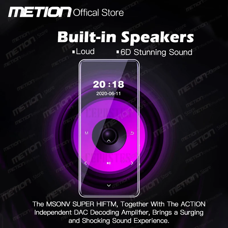 2025 MP3 Player Bluetooth 5.0 MP4 Player HiFi Lossless Music Portable Audio Walkman FM/E-book/Recorder