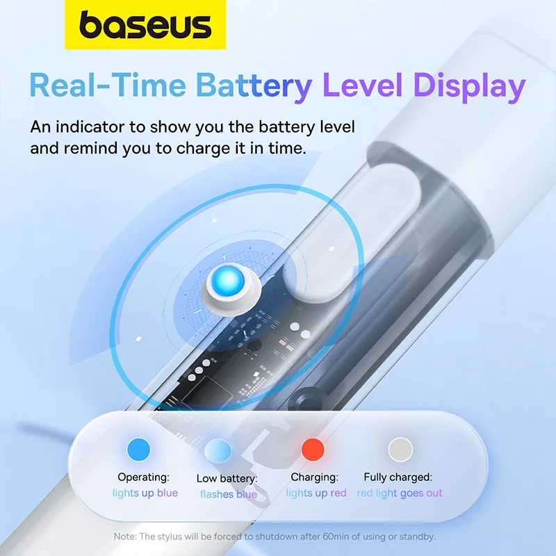 Caneta Baseus-stylus para Ipad Air Ipad 10 Ipad Pro Ipad Mini Rejeição Palm Sucção Magnética - Imagem 4