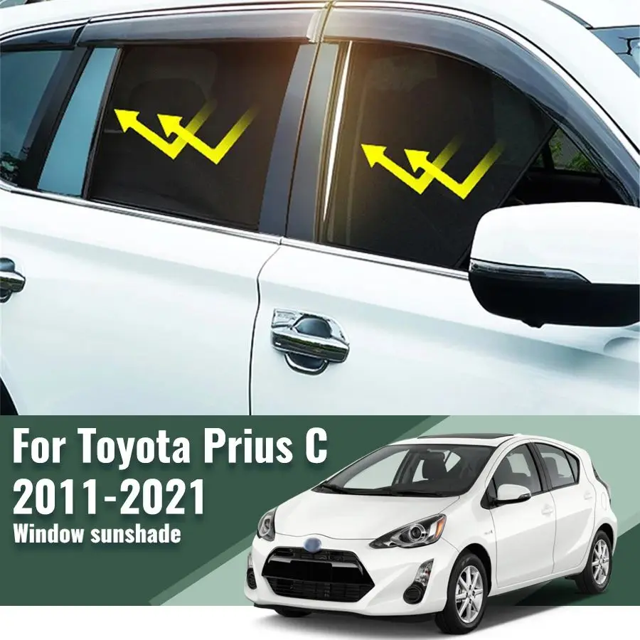 

For Toyota Prius C Aqua 2011-2021 Magnetic Car Sunshade Shield Front Windshield Frame Curtain Rear Side Window Sun Shade Visor