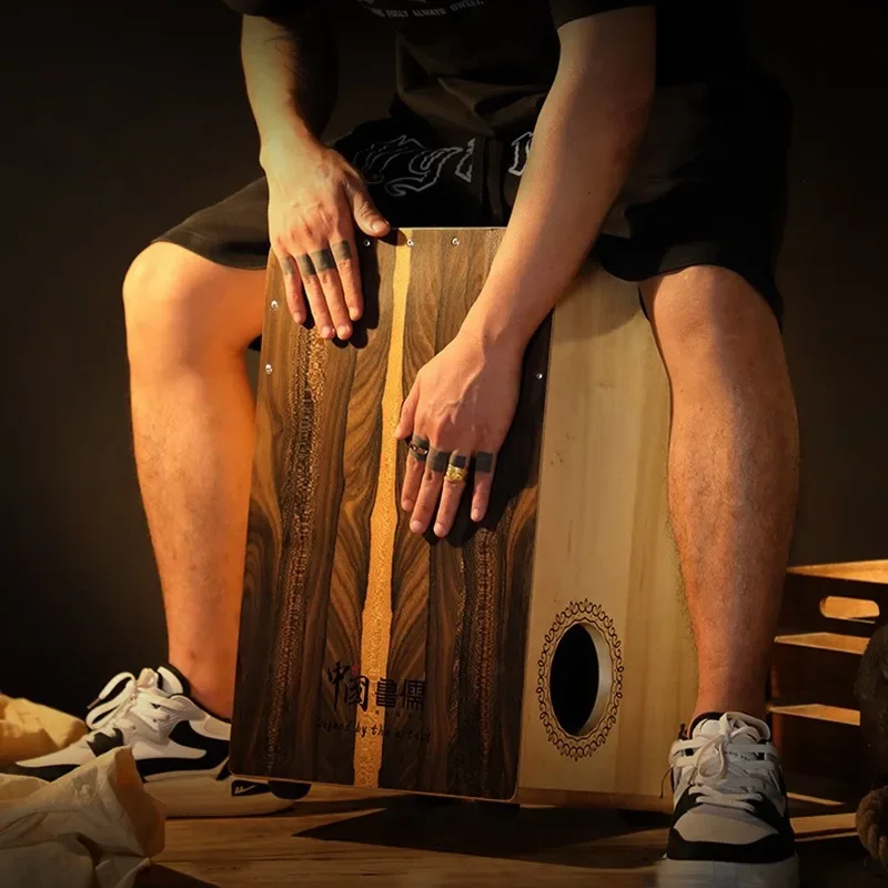 Solid Wood Cajon Box Drum Professional Hand Drums Portable Beginner Tambourine Meditation Sounds Fantastic Musical Instrument musical percussion instruments wooden hand drum