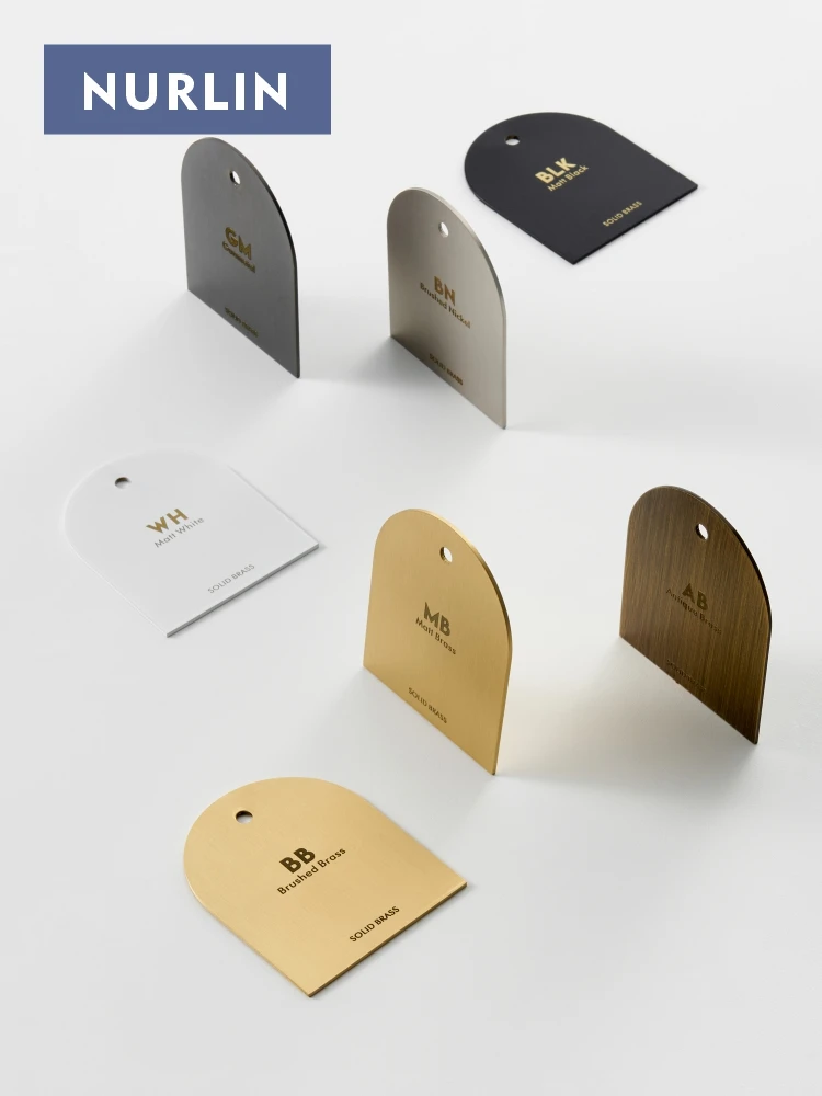 Nurlin Brass Cabinet Handle Door Handle Brass Hardware Sample Swatches Chip Discs Color Card Matte Antique Bronze Gunmetal