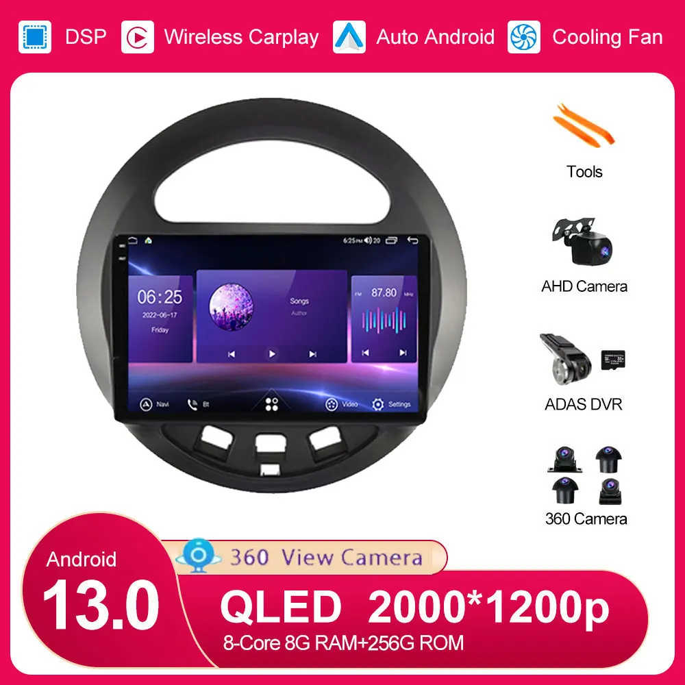 

Android 13 For Geely Panda Gleagle GX2 LC Kandi 2009 - 2016 Car Multimedia Video Wireless Carplay NO 2DIN
