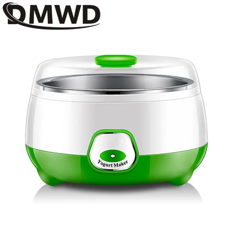 DMWD Yogurt Maker 0.8L Mini Automatic Yogurt Machine Household DIY Tools Natto Rice Wine Fermenter Stainless Steel Tank