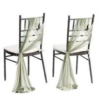 Chiffon Chair Sashes Cover Draping Fabric Wrinkle-Free for Party Ceremony Reception Floral Arrangement Banquet Outdoor Decor 1