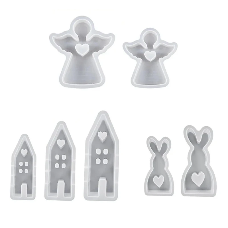 

7 шт., силиконовая форма «сделай сам» в виде кролика и свечи