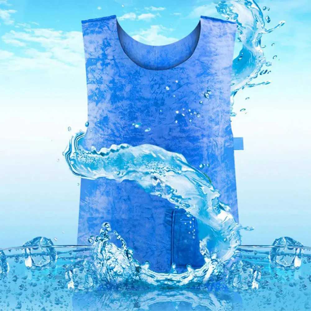 Summer Cooling Vest Comfortable Undershirt Reusable Ice Cooling Vest Adjustable for Men Women for Cycling Running Outdoor Sports