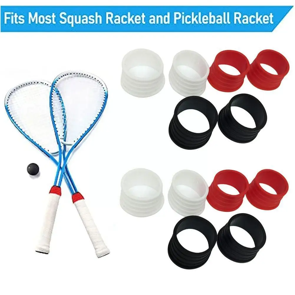 10pcs Badminton Rubber Ring Silicone Stretchy Tennis Racquet Ring