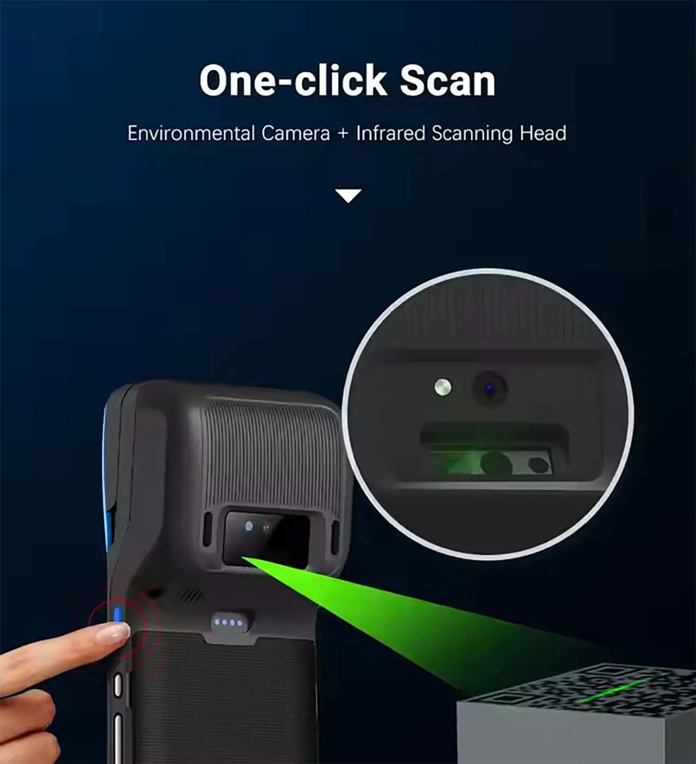 6 Inch Android 13 Mobile POS 3G+16G Memory 2D Scanner PDA with 58mm Printer, Loyverse Shopify Supported