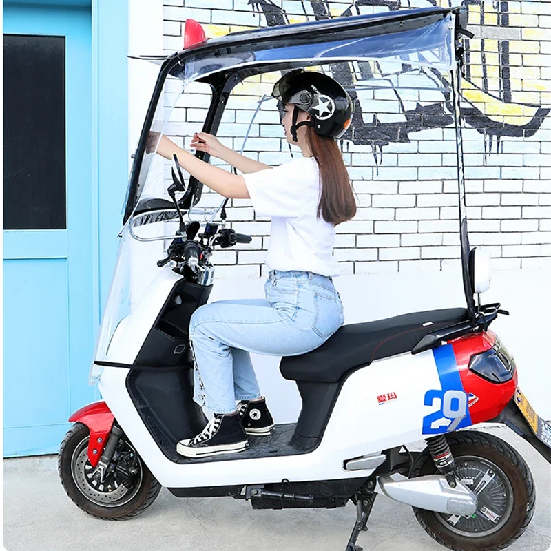 NEW Durable Electric Car Waterproof Motorcycle Canopy Thickened Umbrella Awning Umbrella Sun Block Rain Shield Canopy
