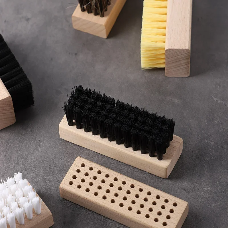21pcs, Multifunctional Shoe Care Tools, Soft Bristles, Natural Wooden Handle, Small Shoe Brush, Sneaker Cleaning Shoe Brush 2