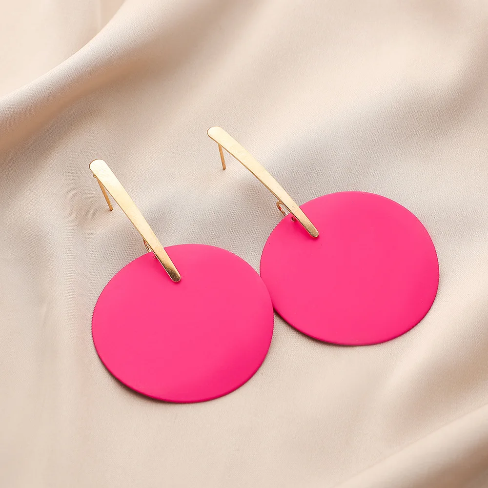 

2022 Vintage Rose Red Earrings For Women Fashion Jewelry Korean Female Hanging Earring Small Round Unusual Lovely Earring