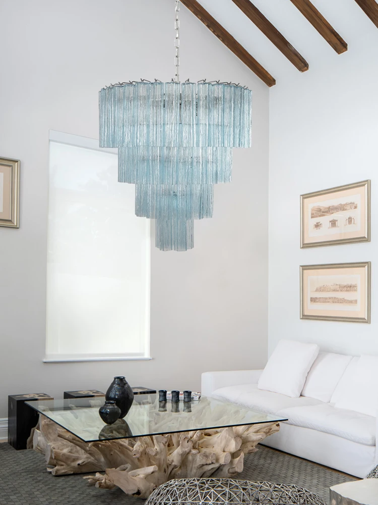 Trendy French Design Colorized Glass LED Chandelier led chandelier ceiling chandelier Lighting Suspension Luminaire Lampen Hanging Light For Living Room