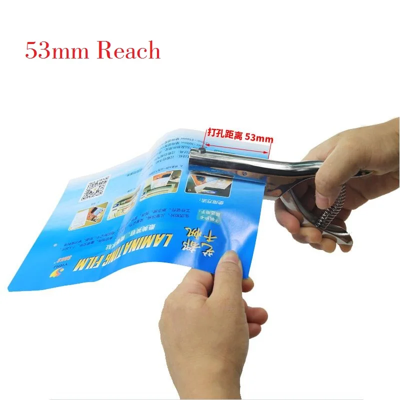 3mm/6mm/8mm Circle Hole Punch for PVC Card, Protective Film,Tag, Heavy Duty Utility Punch,1/3",1/4",1/8 Inch Round, 2 Inch Reach