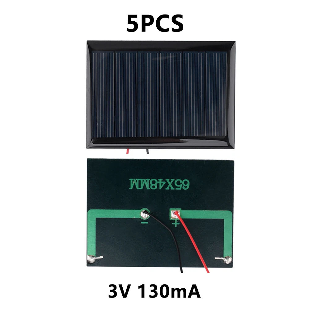 5-Pack Mini Polycrystalline Silicon Solar Panels - A-Grade Quality