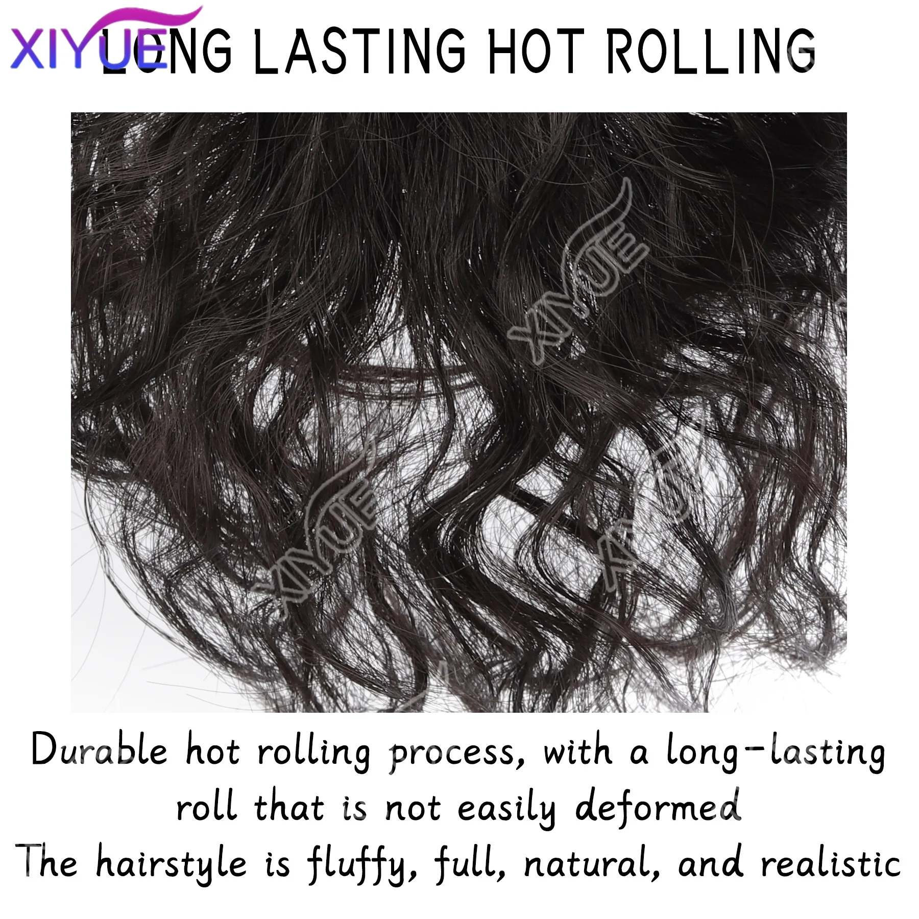 XIYUE Short Curly Wavy Hair Toppers Synthetic Clip In Hair Extension Invisible Natural Looking Hair Topper Increase Hair Volume