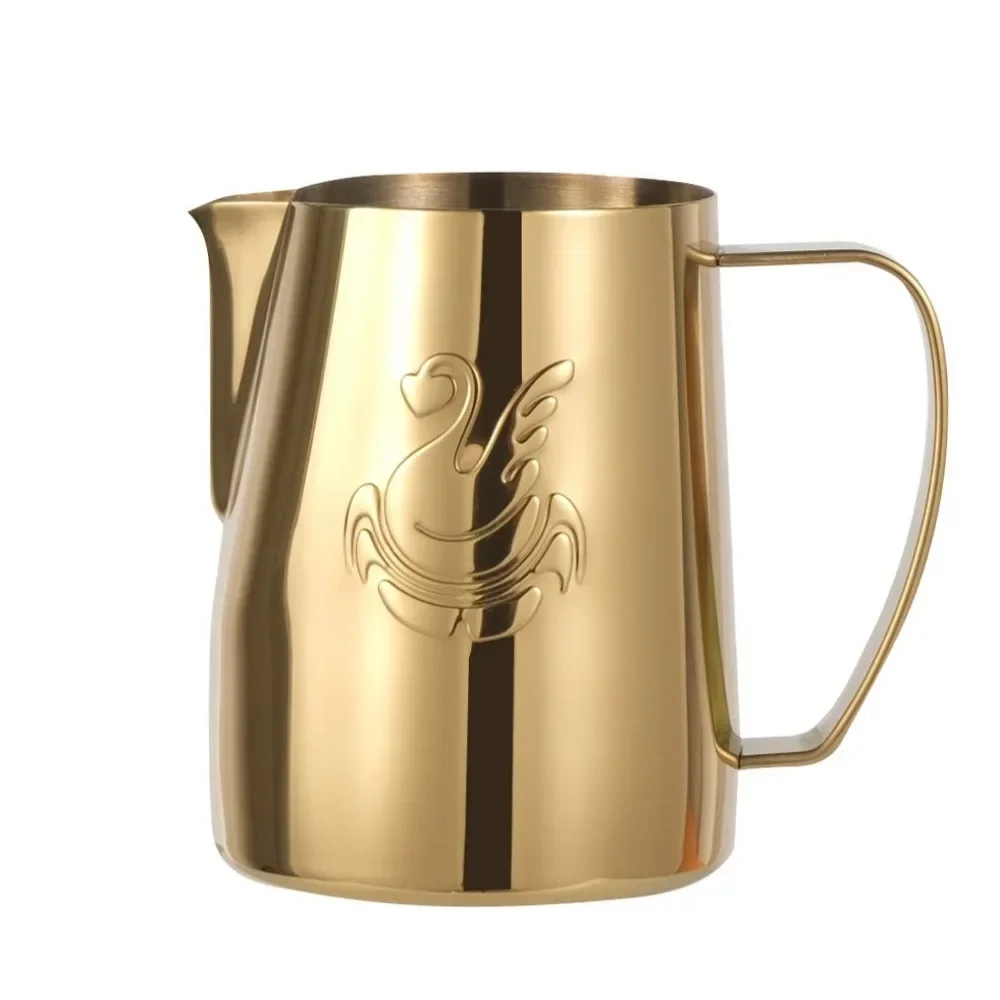 Milk Frothing Jug Milk Steaming Frothing Pitcher 600ml Stainless Steel Non-Stick Milk Jug for Coffee Cappuccino Latte