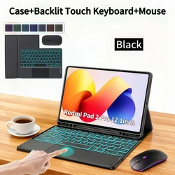 Premium Bluetooth Keyboard Case with Removable Cover - Korean (Black Backlit 4)