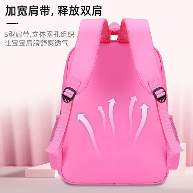 TAKARA TOMY Cute Cartoon Hello Kitty Waterproof Backpack Comfortable Neck Protection Kindergarten Big Class Girls Backpack 4