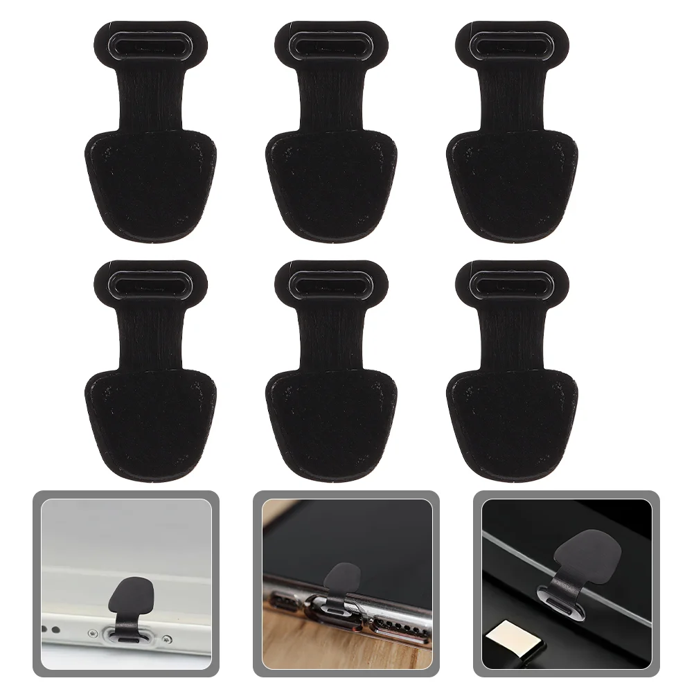 USB C 먼지 플러그 충전 포트, 분실 방지 먼지 플러그 세트, 실리콘 먼지 커버, 전화 포트 플러그, 6 개