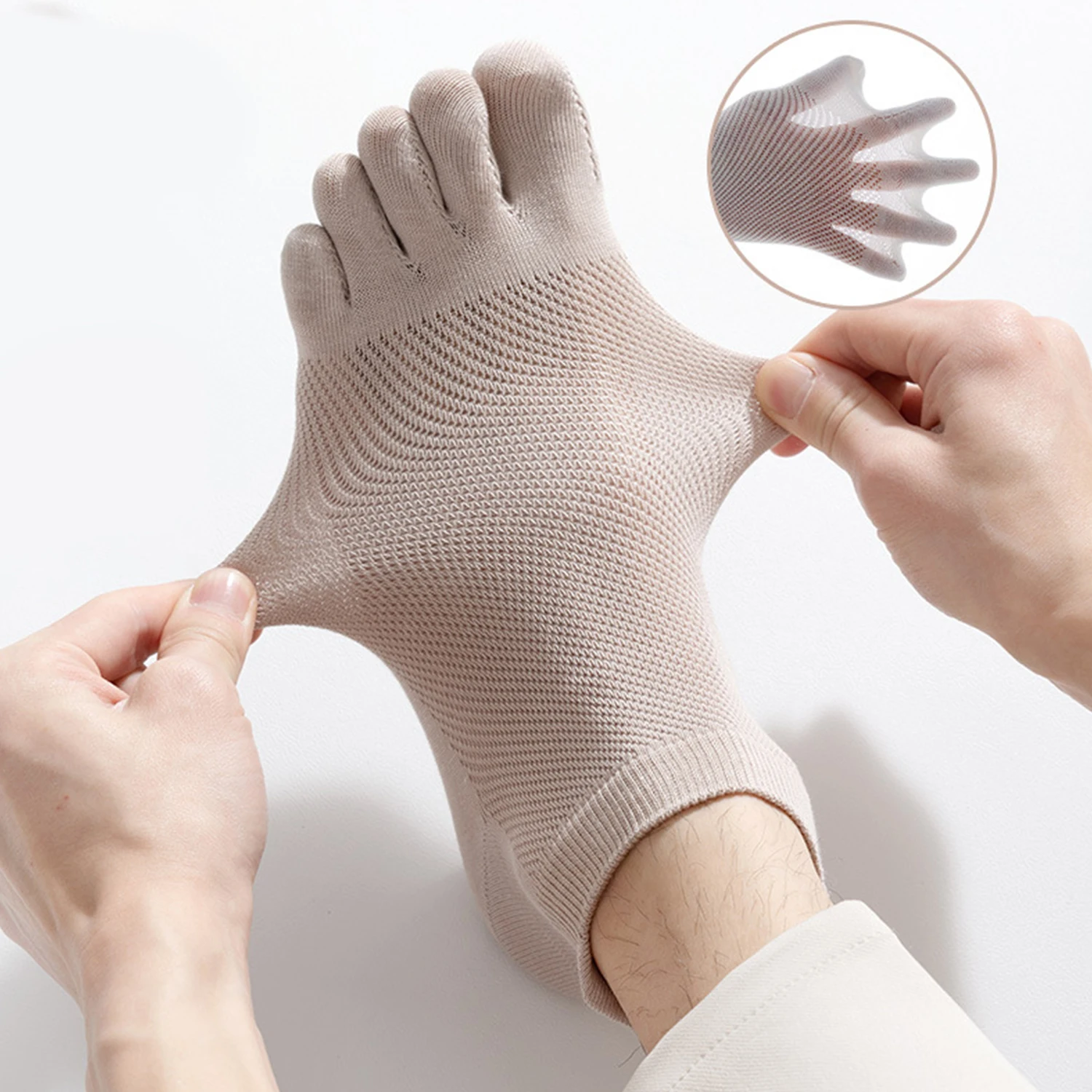 

Toe Socks Men cotton Five Fingers Socks Breathable Short Ankle Crew Socks Sports Running Solid Color Black White Grey Male Socks