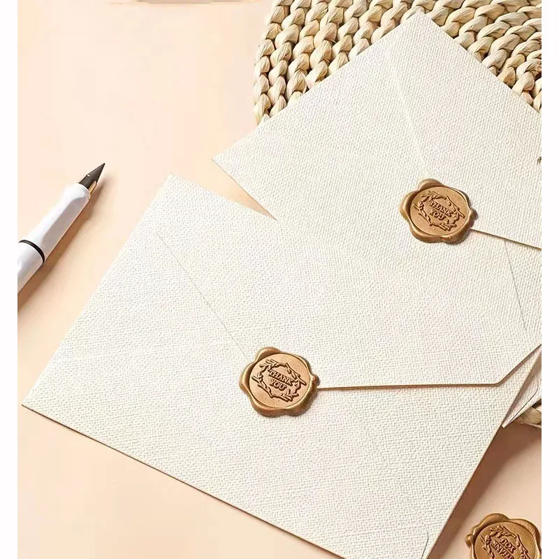 

1 PcsTextured Envelope Letter Set Vintage Love Letter Chinese Style Cowhide Special Paper Invitation Postcard Lacquer Envelope