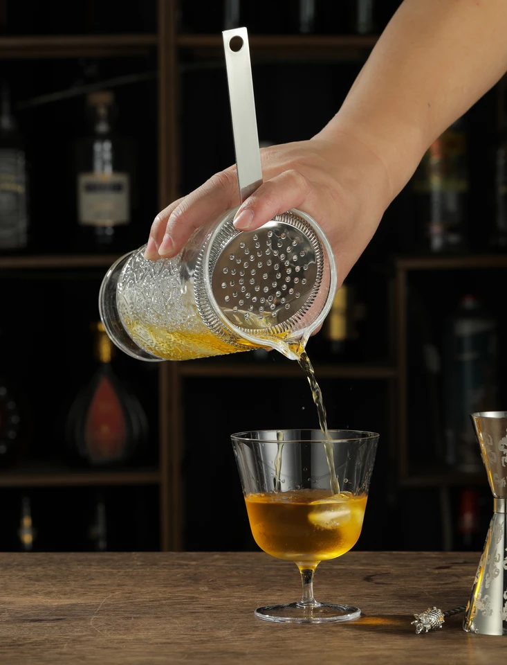 Colino da Cocktail Professionale in Acciaio Inossidabile 304, Filtro per Bar con Molla a Spirale, Attrezzo per Bartender per Shaker e Miscelazione