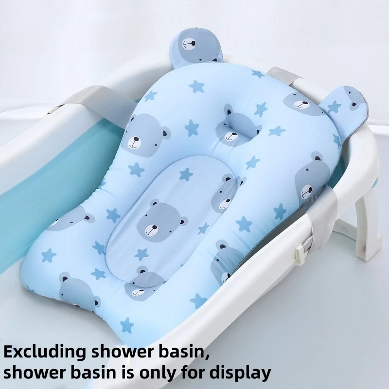 Baby Bathtub Pad Adjustable Bath Support Seat Mat Foldable Shower Cushion Newborn Floating Security Water Pad baby bath seat,baby bath support pad,baby bath tool