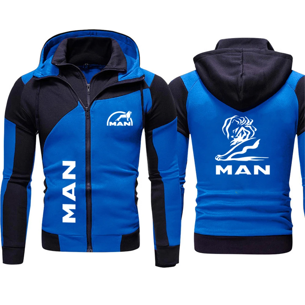 2024 New Men's MAN Truck Logo Fashion Double layered Double Zipper Jacket Outdoor Leisure Cycling Mountaineering Sports Jacket 4