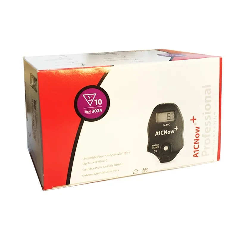 PTS Diagnostics HbA1c Now+ 10pcs System Professional Diabetic Home Test Kit Blood Glucose Monitor For pregnant woman EXP:Latest
