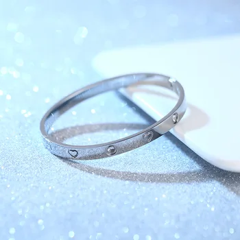 Cuff Bracelets Bangles For Women Stainless Steel Bracelet Fashion Jewelry Charm Jewelry Accessories Crystal Bracelet loves