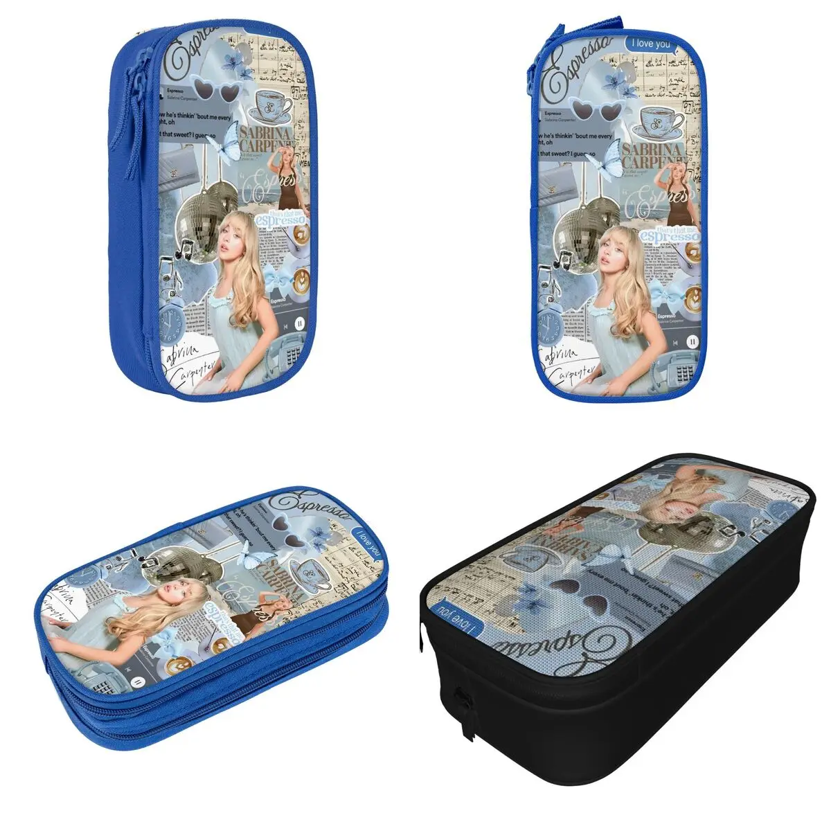 New Sabrina Carpenter Pencil Cases 90s Music Tour Espresso Pencilcases Pen Box for Student Big Capacity Bags Students School