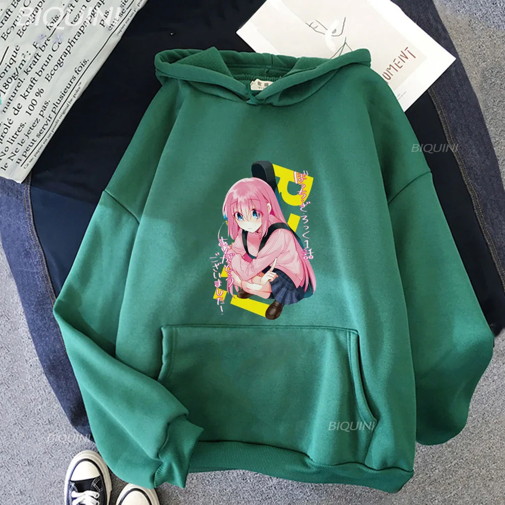 

Anime Bocchi The Rock Hoodies Funny Men Woman Sweatshirt Male Sweatshirts Spring/Autumn Vintage Harajuku Sudaderas Female Cloth