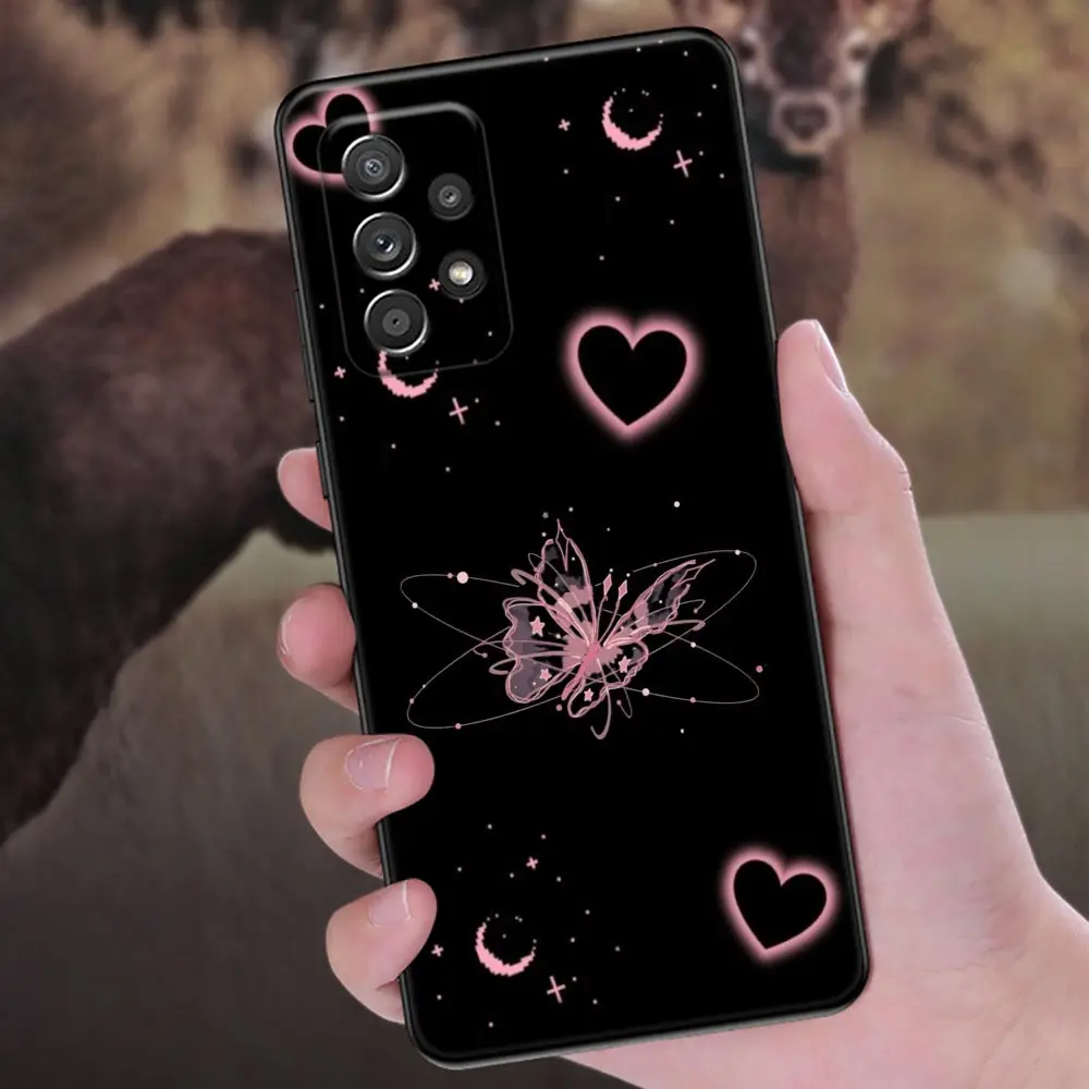 Elegant Black Butterfly Love Phone Cover - Stylish Protective Back Case