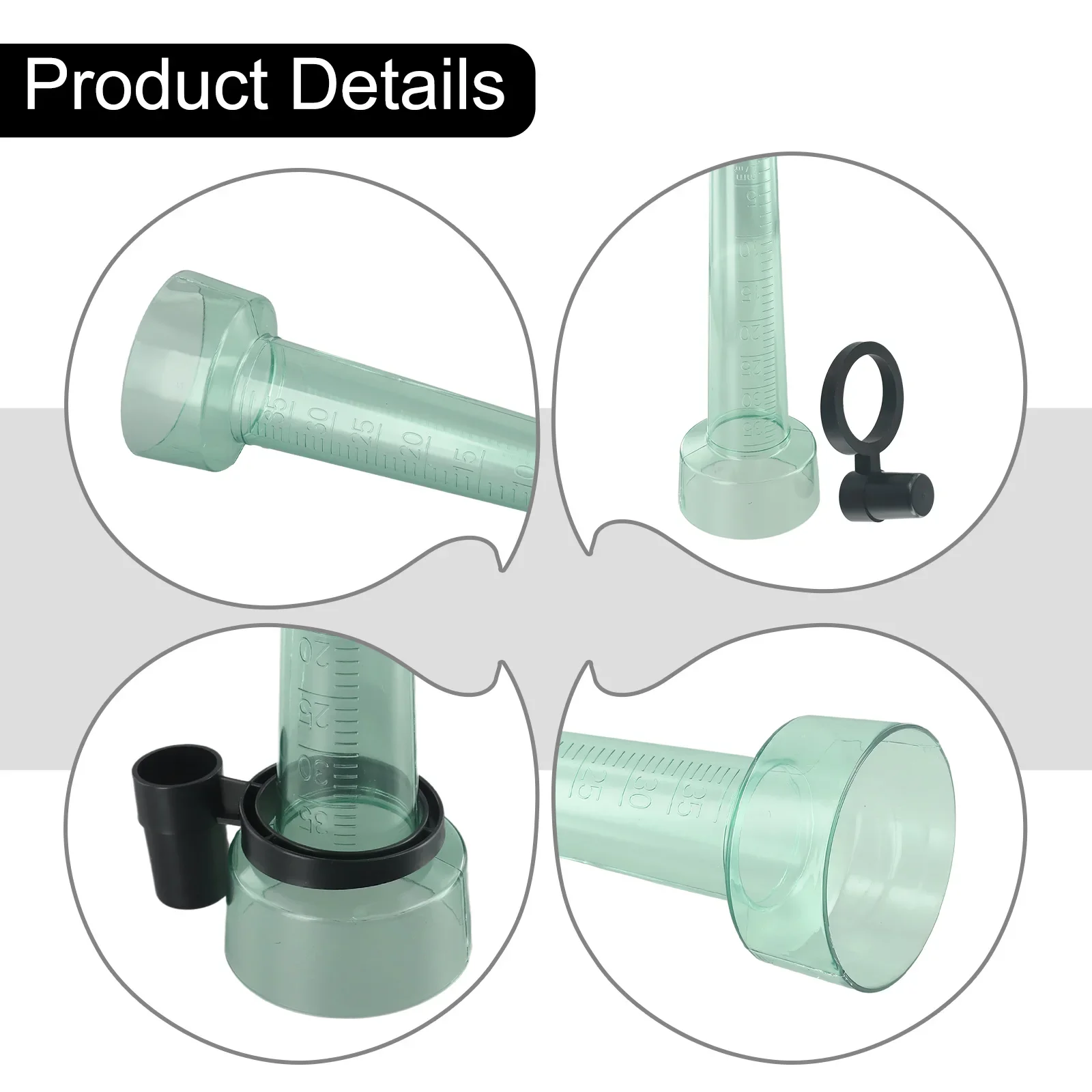 1pc Polystyrene Water Rain Gauge Rainwater Rainfall Guage Measurement Tool For Garden Outdoor Water Ground 6