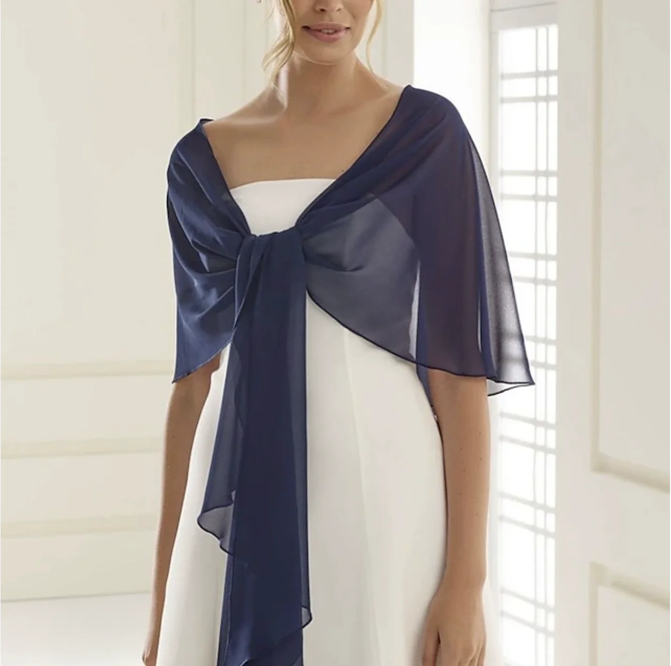 Přehoz & balit shawls women& balit bez rukávů šifon svatební zábaly s čistý barva pro událost / večírek jaro & léto