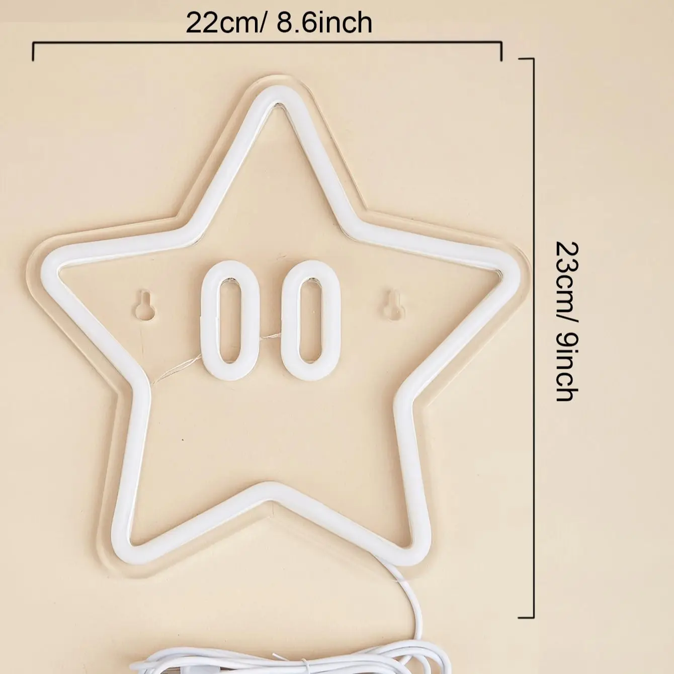 Neon Sign 1PC Cartoon Star Shape LED Neon Sign USB Powered Wall Decoration Suitable For Party Wedding