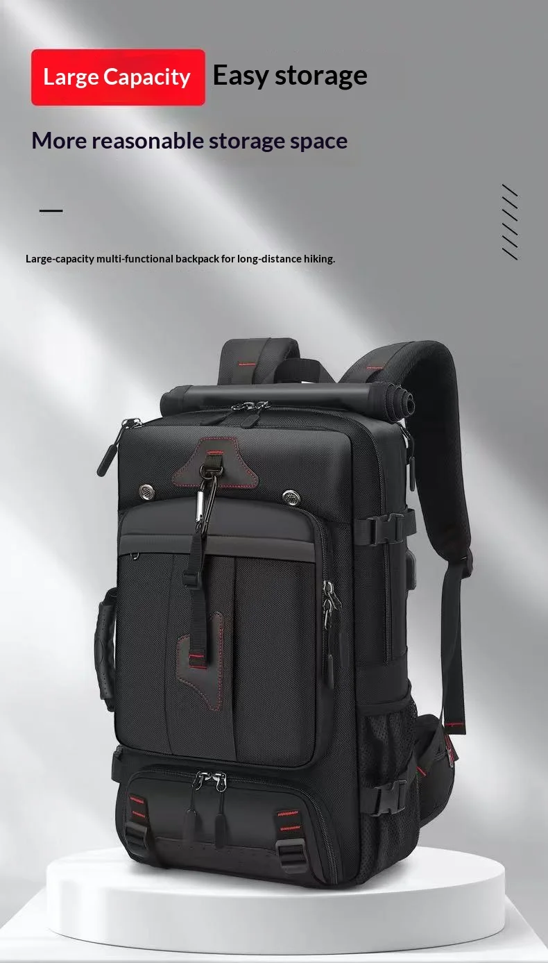 Reiserucksäcke für Damen und Herren, 60-70 Liter Übergroßer Rucksack, Langlebige Konvertierbare Reisetasche mit Schuhfach – Detail 1