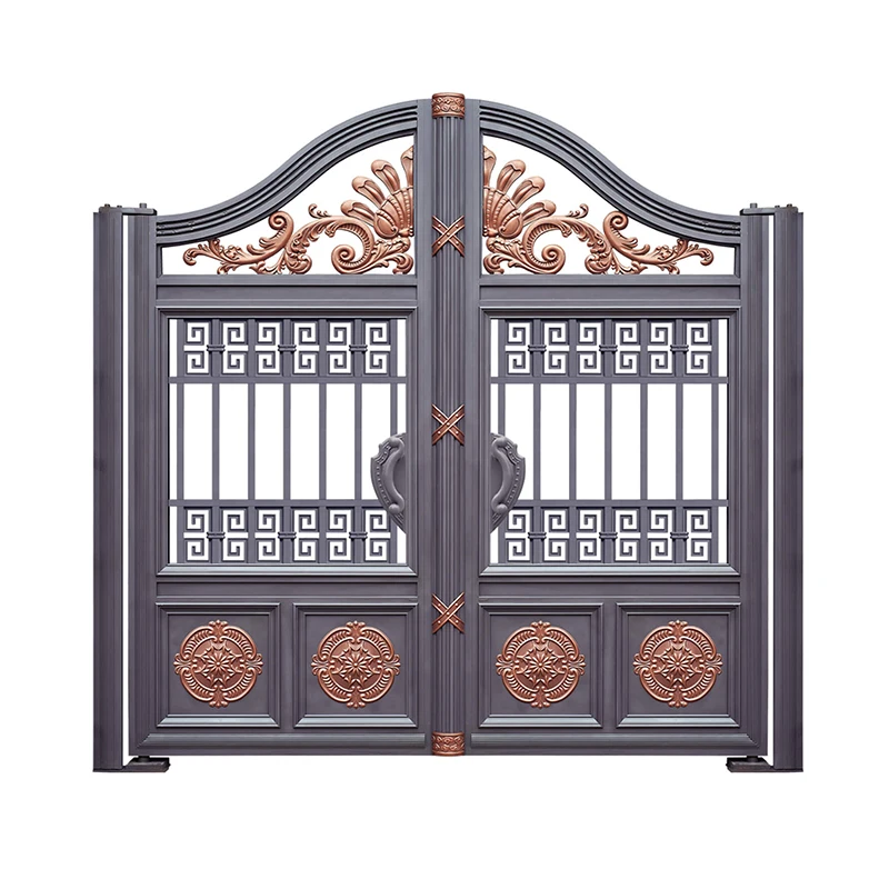 Luxury Villa Exterior Main Entrance Doors Residential Steel Double Opening Door Designs 2