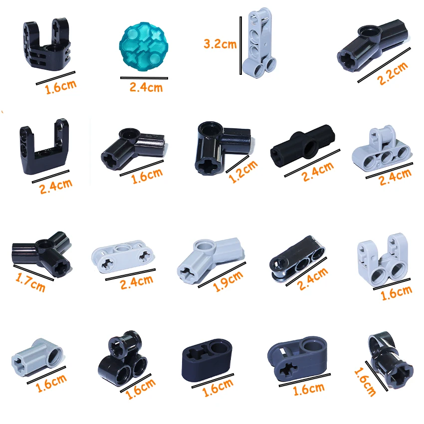 

MOC Driving Ring Connector Axle Pin Connector Angled Building Blocks Technical Part 32013 32034 32016 32192 32015 32014 10288