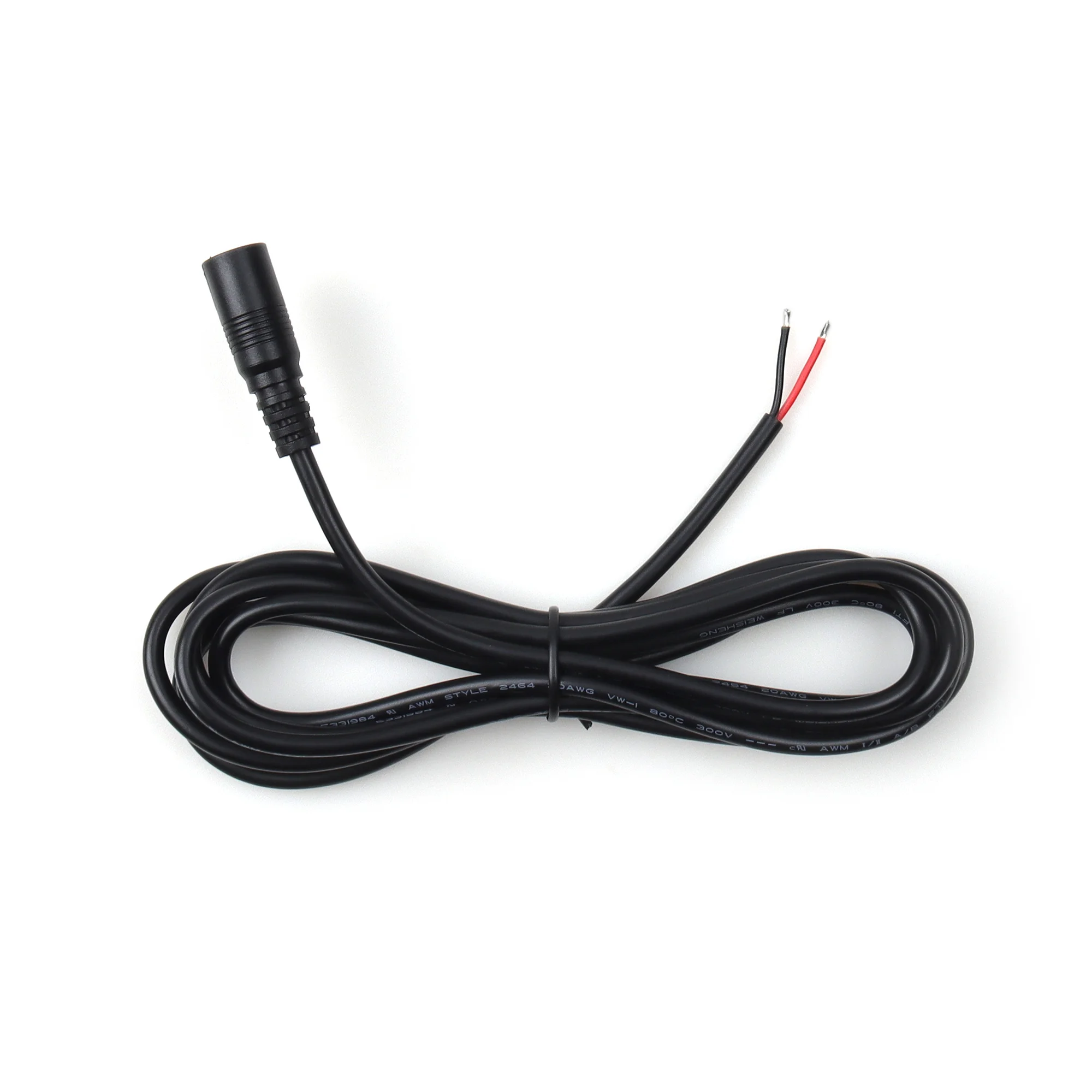 【LANO】블랙 1m/2m/3m DC5.5x2.1mm 암-오픈 엔드 전원 연장 케이블 20AWG DC5521 LED 조명 카메라 DIY 프로젝트 DVR용